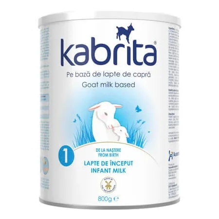 Formula pe baza de lapte praf de capra, 0-6 luni, 800 g, Kabrita 1 — preț și oferte