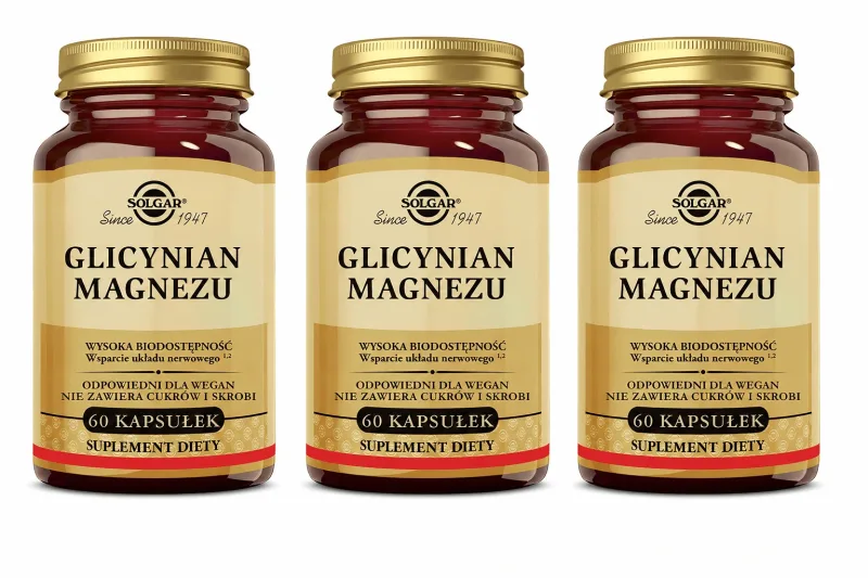 Solgar Glicinat de Magneziu, 3x60 de Capsule — preț și oferte