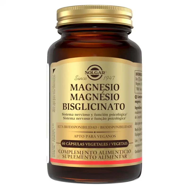 Solgar Glicinat de Magneziu, 60 de Capsule — preț și oferte