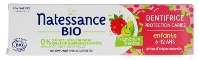 Natessance Pastă de dinți pentru protecție împotriva cariilor, pentru copii între 6 și 12 ani, ecologică, 75 ml — preț și oferte