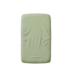 Cearceaf cu elastic dublat 2 in 1 din bumbac, cu interior impermeabil, 50x90 cm, Menta, Twindeco