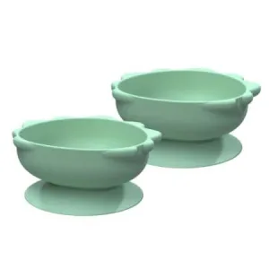 Set 2 castronele din silicon cu ventuza, Dinozaur, 2 bucati, Melii