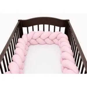 Protectie impletita pentru patut, 240 cm, Roz, Mc Ana