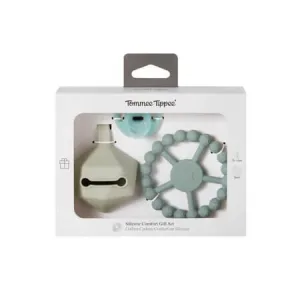 Set suzeta Ultra Light 0-6 luni + Suport pentru suzeta + Inel de dentitie 3 luni+, Verde, Tommee Tippee