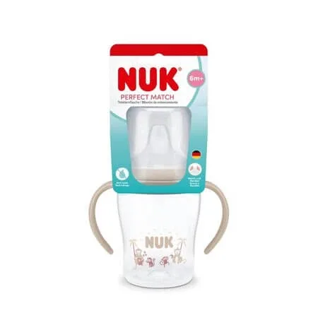 Biberon cu toarte si tetina de invatare Perfect Match, Diverse modele, 6 luni+, 150 ml, Nuk — preț și oferte