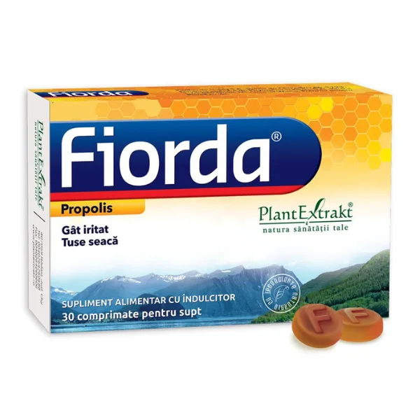 Fiorda cu aroma de propolis, PlantExtrakt | 30 comprimate — preț și oferte