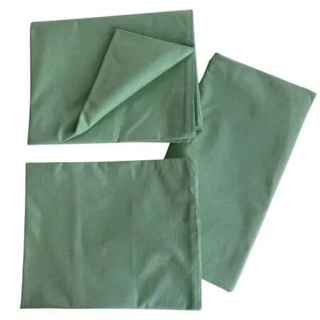 Set lenjerie din bumbac organic, 120 x 60 cm, Menta, 3 piese, Twindeco — preț și oferte