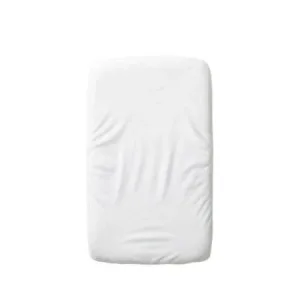 Cearceaf cu elastic dublat 2 in 1 din bumbac, cu interior impermeabil, 50x90 cm, Alb, Twindeco