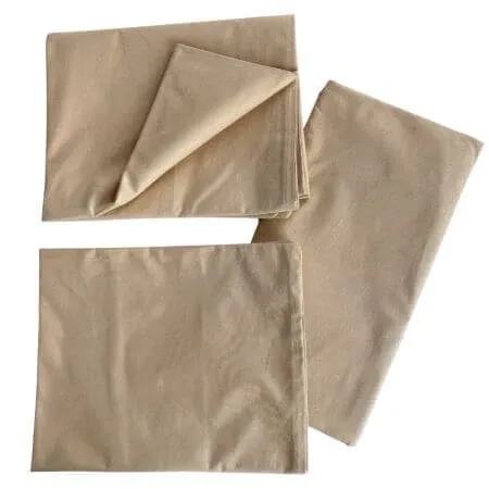 Set lenjerie din bumbac organic, 120 x 60 cm, Bej, 3 piese, Twindeco — preț și oferte