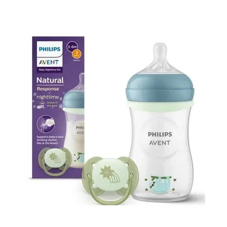 Set Biberon Natural Response 3-6 luni + Suzeta Ultra Soft 0-6 luni Avent, SCD838/17, Philips — preț și oferte