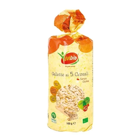 Rondele Bio cu 5 cereale fara gluten, 100 g, ViviBio — preț și oferte