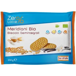 Biscuiti Bio Vegani Semintegrali Meridiani, 250 g, Fior Di Loto