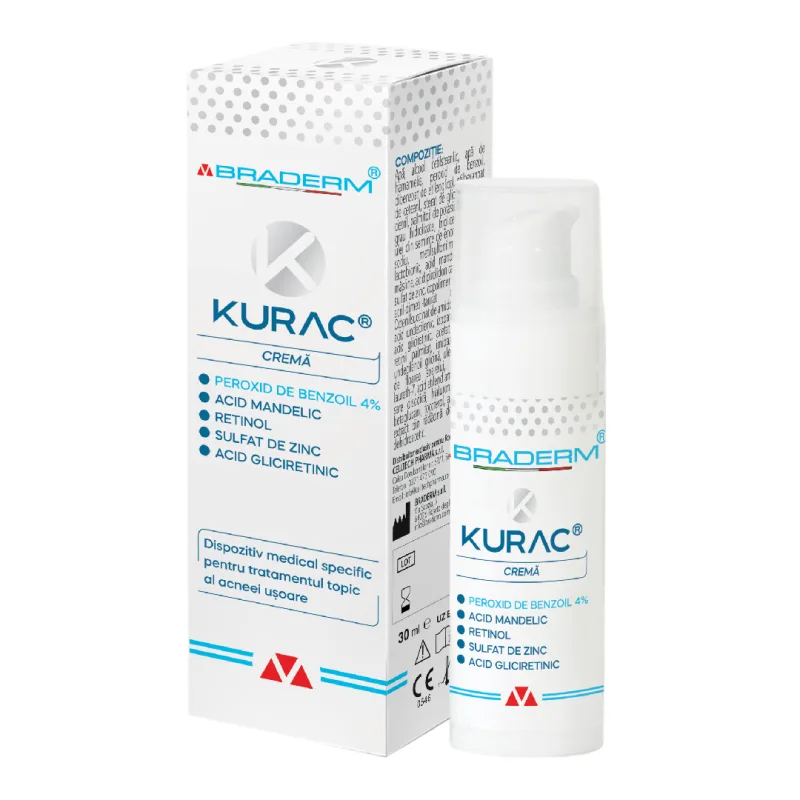 Kurac crema pentru tratamentul acneei, 30 ml, Braderm — preț și oferte