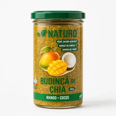 Budinca de chia cu mago, 230 g, Naturo — preț și oferte