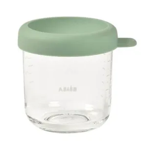 Recipient ermetic din sticla, Sage Green, 250 ml, Beaba