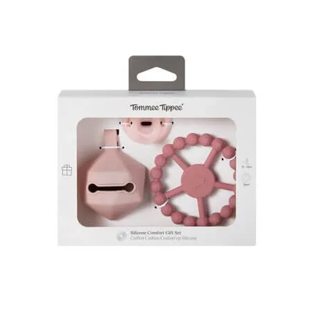 Set suzeta Ultra Light 0-6 luni + Suport pentru suzeta + Inel de dentitie 3 luni+, Roz, Tommee Tippee — preț și oferte