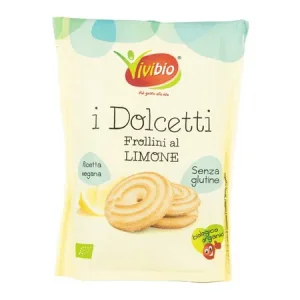 Biscuiti Bio Frollini fara gluten cu lamaie, 100 g, ViviBio