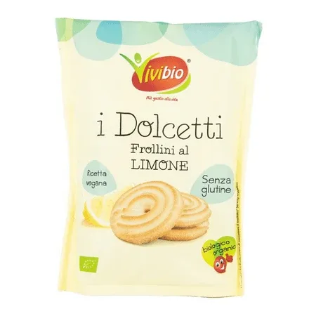 Biscuiti Bio Frollini fara gluten cu lamaie, 100 g, ViviBio — preț și oferte
