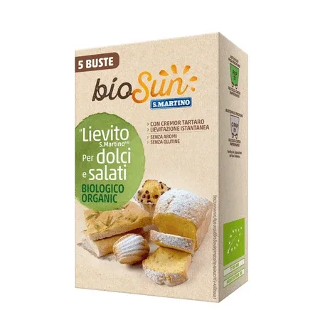 Praf de copt Bio fara gluten, 5 plicuri / 80 g, S.Martino — preț și oferte