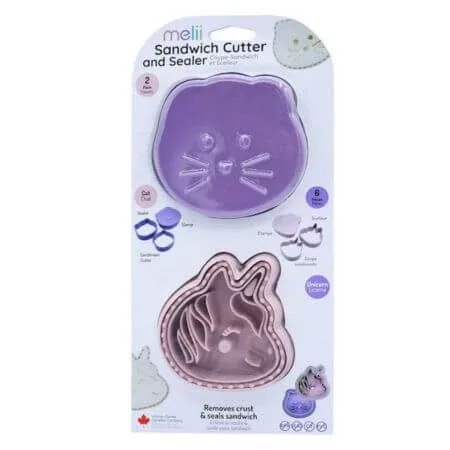 Forme 3 in 1 cu animale pentru sandwich, Unicorn si Pisica, Melii — preț și oferte