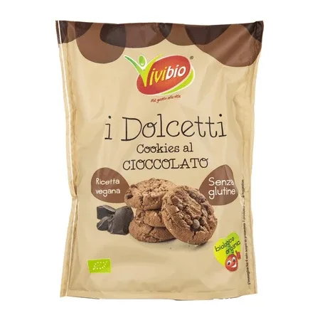 Biscuiti Bio fara gluten cu ciocolata, 100 g, ViviBio — preț și oferte