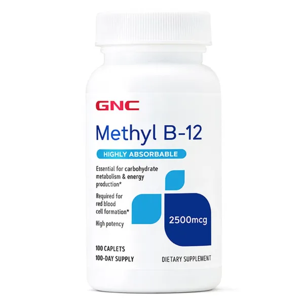 Methyl B12 2500 mcg, GNC | 100 comprimate GENERAL NUTRITION CORP — preț și oferte