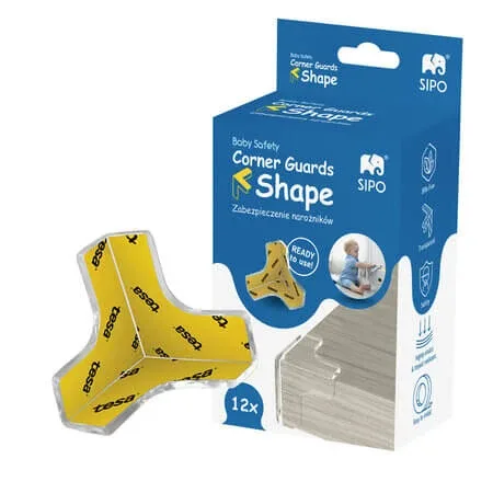 Set 12 protectii din silicon pentru colturi, 38x38 mm, Sipo — preț și oferte