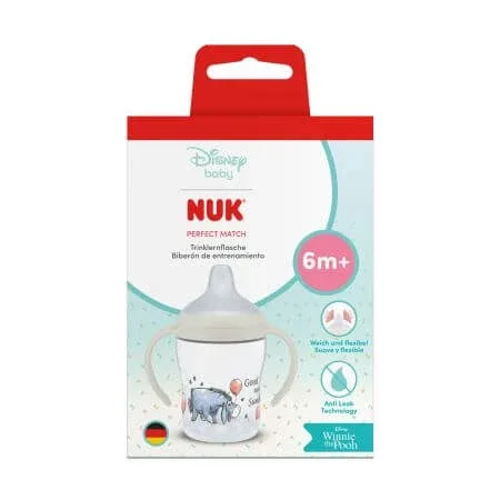 Biberon de tranzitie cu toarte Perfect Match, Aiurel, 6 luni+, 150 ml, Nuk — preț și oferte