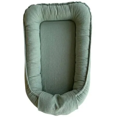 Babynest din muselina cu 2 fete, Menta, 0 luni+, Twindeco — preț și oferte