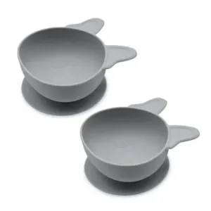 Set 2 castronele din silicon cu ventuza, Bulldog, 2 bucati, Melii