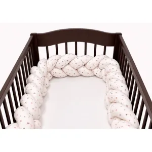Protectie impletita pentru patut, 240 cm, Bej, Mc Ana