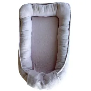 Babynest din muselina cu 2 fete, Roz Antic, 0 luni+, Twindeco