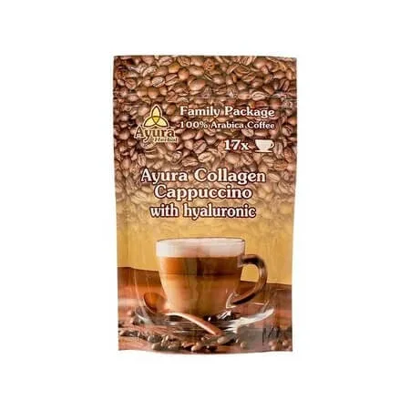 Cafea cu colagen si acid hialuroinic Instant Coffee Mix Family, 250 g, Ayura Herbal — preț și oferte