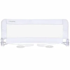 Bariera rabatabila pentru pat Prague, 110 x 45.5 cm, Alb, 18 luni+, Dreambaby