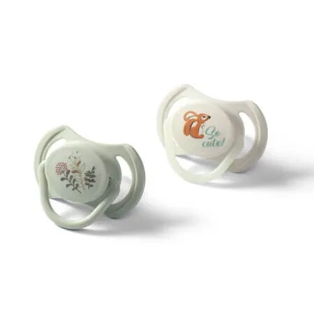 Suzete simetrice din silicon Night & Day, 6-18 luni, Babyono — preț și oferte