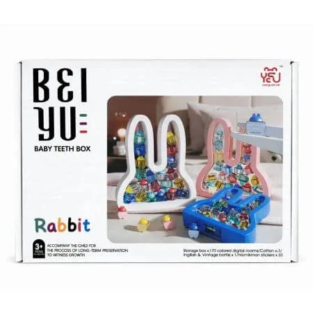 Cutie pentru pastrarea dintisorilor de lapte, Alb, Iepuras, 3 ani+, OEM — preț și oferte