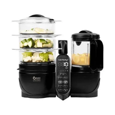 Robotul multifunctional 5 in 1 Nutribaby (+) XL, Mineral Black, Babymoov — preț și oferte