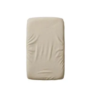 Cearceaf cu elastic dublat 2 in 1 din bumbac, cu interior impermeabil, 50x90 cm, Bej, Twindeco
