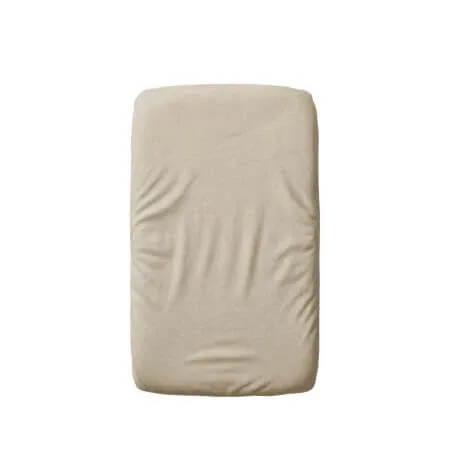 Cearceaf cu elastic dublat 2 in 1 din bumbac, cu interior impermeabil, 50x90 cm, Bej, Twindeco — preț și oferte