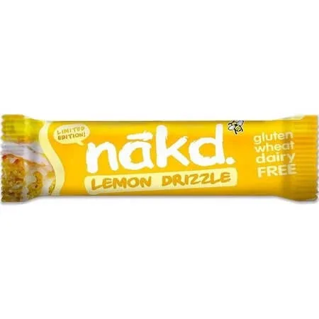 Baton raw vegan Lemon Drizzle, 35 g, Nakd — preț și oferte