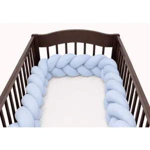 Protectie impletita pentru patut, 240 cm, Blue, Mc Ana