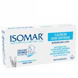 Picaturi pentru nas si ochi cu apa de mare izotonica, + 6luni, Isomar  | 20 x 5 ml