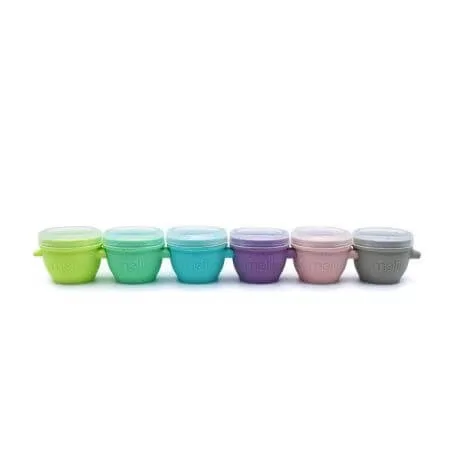 Set 6 recipiente de silicon Snap&Go, 6 x 59 ml, Melii — preț și oferte
