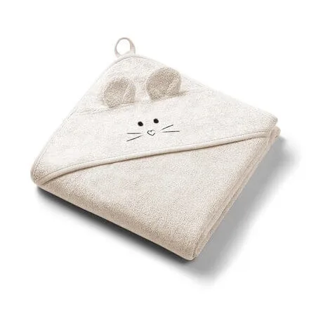 Prosop de baie din bambus cu gluga, 100x100 cm, Bej, 0 luni+, Babyono — preț și oferte