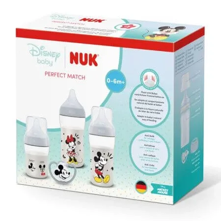 Set Perfect Match, Disney Mickey Mouse, 0-6 luni, Nuk — preț și oferte