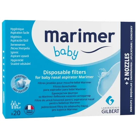 Filtre pentru aspiratorul nazal, 20 de filtre + 2 aplicatoare nazale, Marimer Baby — preț și oferte