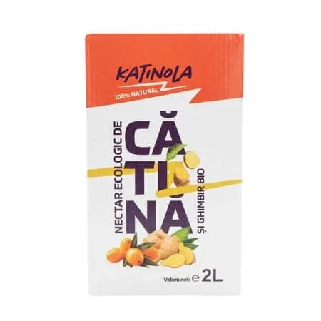 Nectar organic de catina cu ghimbir, 2000 ml, Katinola — preț și oferte