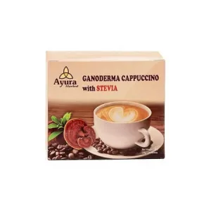 Cafea cu ganoderma si stevie Instant Cofee Mix, 10 plicuri x 15 g, Ayura Herbal