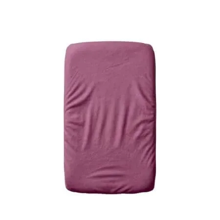 Cearceaf cu elastic dublat 2 in 1 din bumbac, cu interior impermeabil, 50x90 cm, Mov, Twindeco — preț și oferte