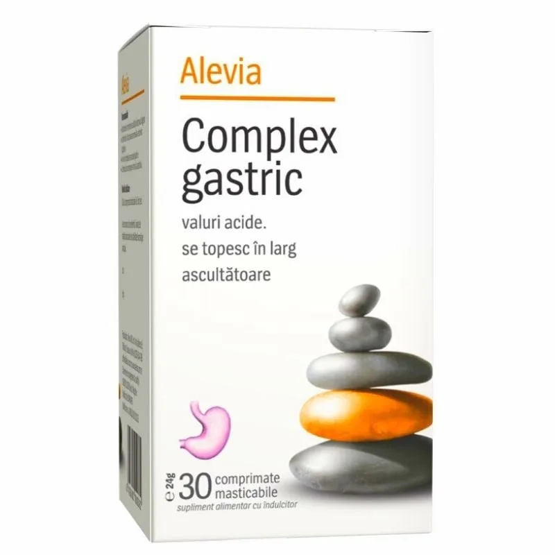 Complex gastric, 30 comprimate masticabile, Alevia — preț și oferte